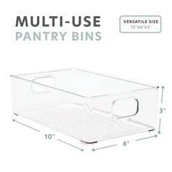 4 Cabinet Organizers And Storage Stackable Acrylic Clear Plastic Storage Bins Pantry Organizer Containers Kitchen Organization Under Sink Bathroom Organizer Drawer Freezer Refrigerator Organizer Bins -Brabantia Shop 31QrRhlnXZL