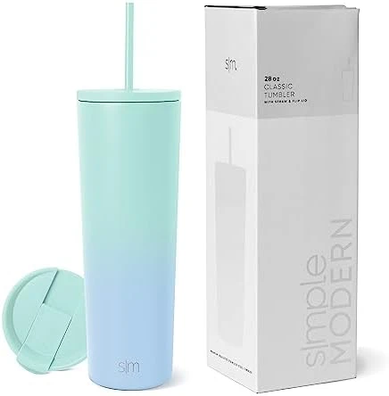 Simple Modern Insulated Tumbler With Lid And Straw | Iced Coffee Cup Reusable Stainless Steel Water Bottle Travel Mug | Gifts For Women Men Her Him | Classic Collection | 24oz | Midnight Black 15 Simple Modern Insulated Tumbler With Lid And Straw | Iced Coffee Cup Reusable Stainless Steel Water Bottle Travel Mug | Gifts For Women Men Her Him | Classic Collection | 24oz | Midnight Black - Image 15