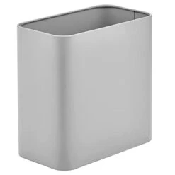 MDesign Small Metal 2.4 Gallon Trash Can Wastebasket Garbage Bin For Bathroom - Mini Slim Rubbish Waste Bin Trashcans For Master Or Guest Bath, Bedroom, Garage, Laundry Room, Or Playroom, Black, Pack Of 1 -Brabantia Shop 31R3ByHbiVL