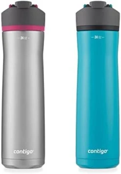 Contigo Cortland Chill 2.0 Stainless Steel Vacuum-Insulated Water Bottle With Spill-Proof Lid, Keeps Drinks Hot Or Cold For Hours With Interchangeable Lid, 24oz, Lavender -Brabantia Shop 31R4gTzsJZL. AC
