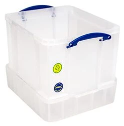Really Useful Plastic Storage Box 35 Litre With XXL Lid White Strong