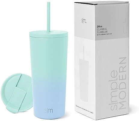 Simple Modern Insulated Tumbler With Lid And Straw | Iced Coffee Cup Reusable Stainless Steel Water Bottle Travel Mug | Gifts For Women Men Her Him | Classic Collection | 24oz | Midnight Black 10 Simple Modern Insulated Tumbler With Lid And Straw | Iced Coffee Cup Reusable Stainless Steel Water Bottle Travel Mug | Gifts For Women Men Her Him | Classic Collection | 24oz | Midnight Black - Image 10