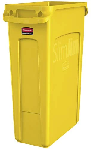 Rubbermaid Commercial Products Slim Jim Plastic Rectangular Recycling Bin With Venting Channels, 23 Gallon, Blue Recycling (FG354007BLUE) 13 Rubbermaid Commercial Products Slim Jim Plastic Rectangular Recycling Bin With Venting Channels, 23 Gallon, Blue Recycling (FG354007BLUE) - Image 13