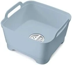 Joseph Joseph Wash & Drain Kitchen Dish Tub Wash Basin With Handles And Draining Plug, 9 Liters, Stone/Sage Green -Brabantia Shop 31TAER1qFvL. AC