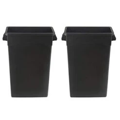 AmazonCommercial 23 Gallon Rectangular Commercial Slim Trash Can, 1 Pack, Black -Brabantia Shop 31TGXzrhXzL