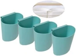 4Pcs Hanging Cup Holder,Rolling Cart Accessories,Plant Containers,Hanging Flower Pots,Space Saver,Storage Bucket,Pencil Holder,Make Up Pencil Holder Office,Kitchen Wall Organizer Decor (Black) -Brabantia Shop 31ThVgh2YrL. AC