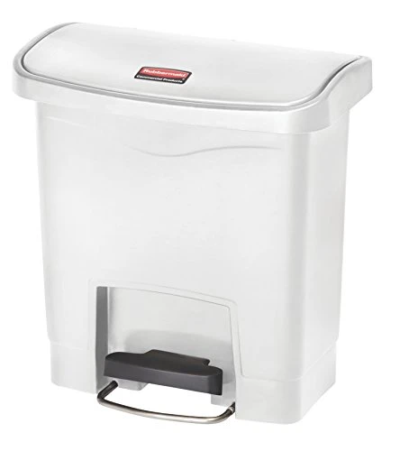 Rubbermaid Commercial Products - 1883566 Streamline Slim Step-On Plastic Trash Garbage Can, 13 Gallon, Red 15 Rubbermaid Commercial Products - 1883566 Streamline Slim Step-On Plastic Trash Garbage Can, 13 Gallon, Red - Image 15