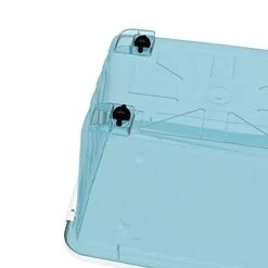 Cetomo 55L*3 Plastic Storage Box,Clear Blue, Tote Box, Organizing Container With Durable Lid And Secure Latching Buckles, Stackable And Nestable, 3Pack, With Buckle -Brabantia Shop 31W8daQfZPL