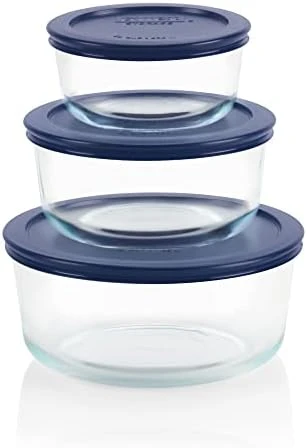 Pyrex Simply Store 6-Pc Glass Food Storage Container Set With Lid, 7-Cup, 4-Cup, & 2-Cup Round Glass Storage Containers With Lid, BPA-Free Lid, Dishwasher, Microwave And Freezer Safe 8 Pyrex Simply Store 6-Pc Glass Food Storage Container Set With Lid, 7-Cup, 4-Cup, & 2-Cup Round Glass Storage Containers With Lid, BPA-Free Lid, Dishwasher, Microwave And Freezer Safe - Image 8