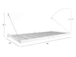 NewAge Products Pro Series White 4 Ft. X 8 Ft. & 2 Ft. X 8 Ft. Wall Mounted Steel Shelf, Garage Overheads, 40409 -Brabantia Shop 31Z23tBfrsL