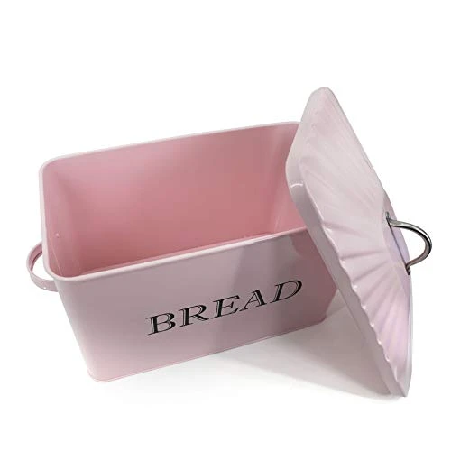 Jolitac Metal Bread Box - Kitchen Countertop Pink Bread Storage Bin With Lid And Hands, Large Capacity Farmhouse Bread Keeper Food Storage Container 5 Jolitac Metal Bread Box - Kitchen Countertop Pink Bread Storage Bin With Lid And Hands, Large Capacity Farmhouse Bread Keeper Food Storage Container - Image 5