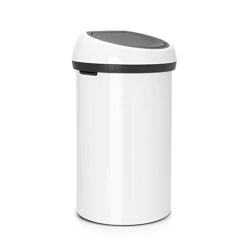 Brabantia 16 Gallon Large Kitchen Touch Top Trash Can (White) Removable Lid, Soft-Touch Open Garbage Can -Brabantia Shop 31Zq18tss7L