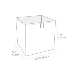 Bigso Soft Multi Purpose Foldable Cube Storage Box | Collapsible Fabric Storage Cube For Storage On Shelves | Polyester Fabric Foldable Storage Cube Organizer For Closets | 12.4’’x12.4’’x12.4’’ | Grey -Brabantia Shop 31aA2AXThVL