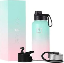 IRON °FLASK Sports Water Bottle - 40 Oz, 3 Lids (Spout Lid), Leak Proof, Vacuum Insulated Stainless Steel, Double Walled, Thermo Mug, Metal Canteen -Brabantia Shop 31aqefVGgtL. AC