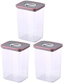 Neoflam Airtight Smart Seal Food Storage Container (Set Of 3, Rectangle) | Crystal Clear Body | Modular, Stackable, Nestable Design | Easy To Clean, BPA Free (3.6 L, 121.7 Oz) -Brabantia Shop 31bW9nqej4L. AC