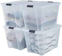 IRIS OHYAMA, Plastic Storage Boxes With Lid And Closing Clips, 5L, Set Of 3, Integrated Handles, Stackable, BPA Free, Bedroom, Office, Living Room, DDNTB-5, Clear 25 IRIS OHYAMA, Plastic Storage Boxes With Lid And Closing Clips, 5L, Set Of 3, Integrated Handles, Stackable, BPA Free, Bedroom, Office, Living Room, DDNTB-5, Clear -Brabantia Shop 31bskm H3VL. AC
