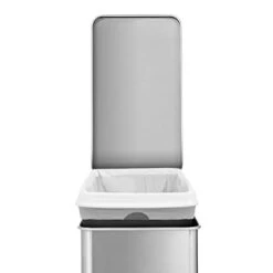 Simplehuman 4.5 Liter / 1.2 Gallon Round Bathroom Step Trash Can, Brushed Stainless Steel -Brabantia Shop 31btVglzLVL 1