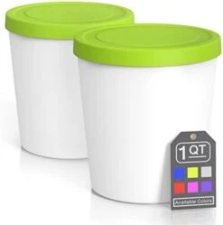 BALCI - Premium Ice Cream Containers (2 Pack - 1 Quart Each) Perfect Freezer Storage Tubs With Lids For Ice Cream, Sorbet And Gelato! - Blue -Brabantia Shop 31dDr2iKiUL. AC