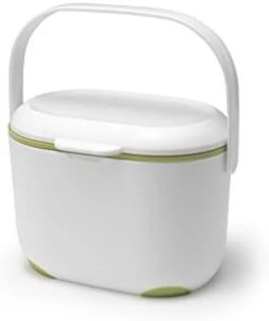 Addis 2.5 Litre Kitchen Compost Caddy, White/Grey -Brabantia Shop 31e6r ly L. AC