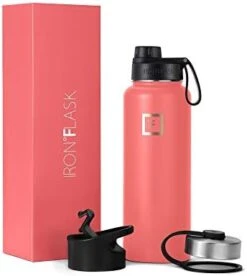IRON °FLASK Sports Water Bottle - 40 Oz, 3 Lids (Spout Lid), Leak Proof, Vacuum Insulated Stainless Steel, Double Walled, Thermo Mug, Metal Canteen -Brabantia Shop 31eZf3vbH8L. AC