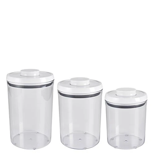 OXO Good Grips 3-Piece Airtight POP Round Canister Set 4 OXO Good Grips 3-Piece Airtight POP Round Canister Set - Image 4