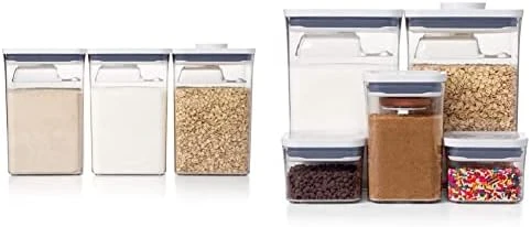 OXO Good Grips 6 Piece(3 Containers & 3 Scoops) Large Canister Set With Scoops, 4.4 Qt Each, White 8 OXO Good Grips 6 Piece(3 Containers & 3 Scoops) Large Canister Set With Scoops, 4.4 Qt Each, White - Image 8