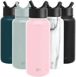 Simple Modern Water Bottle With Straw Lid Vacuum Insulated Stainless Steel Metal Thermos Bottles | Reusable Leak Proof BPA-Free Flask For Gym, Travel, Sports | Summit Collection | 22oz Deep Ocean Blue -Brabantia Shop 31gNVr9gDZL. AC