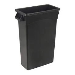 AmazonCommercial 23 Gallon Rectangular Commercial Slim Trash Can, 1 Pack, Black -Brabantia Shop 31gpbofi3pL 1