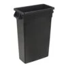 AmazonCommercial 23 Gallon Rectangular Commercial Slim Trash Can, 1 Pack, Black
