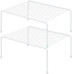 Kitchen Cabinet Storage Shelf Rack/Plastic Feet - (13.1 X 10.2 Inch) - Steel Metal - Rust Resistant Finish - Cups, Dishes, Cabinet & Pantry Organization (4, Black) -Brabantia Shop 31h7EZ1PNCL. AC