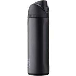 Owala FreeSip Insulated Stainless Steel Water Bottle With Straw For Sports And Travel, BPA-Free, 24-oz, Very, Very Dark