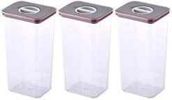 Neoflam Airtight Smart Seal Food Storage Container (Set Of 3, Rectangle) | Crystal Clear Body | Modular, Stackable, Nestable Design | Easy To Clean, BPA Free (3.6 L, 121.7 Oz) -Brabantia Shop 31iMOQqVicL. AC