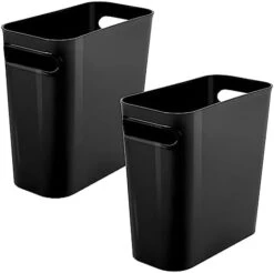 Vtopmart 4 Pack Plastic Small Trash Can, 1.5 Gallon/5.7 L Office White Bin With Built-in Handle, Slim Waste Basket For Bathroom, Bedroom, Home Office, Living Room, Kitchen -Brabantia Shop 31iU5z1PrgL. AC