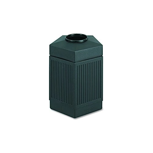 Safco Products Canmeleon Outdoor/Indoor Recessed Panel Trash/Garbage Can 9476BL; Black; Decorative Fluted Panels; 38-Gallon Capacity 11 Safco Products Canmeleon Outdoor/Indoor Recessed Panel Trash/Garbage Can 9476BL; Black; Decorative Fluted Panels; 38-Gallon Capacity - Image 11