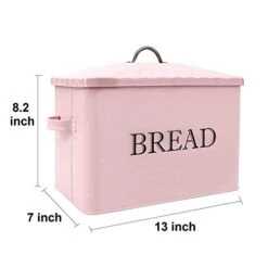 Jolitac Metal Bread Box - Kitchen Countertop Pink Bread Storage Bin With Lid And Hands, Large Capacity Farmhouse Bread Keeper Food Storage Container 8 Jolitac Metal Bread Box - Kitchen Countertop Pink Bread Storage Bin With Lid And Hands, Large Capacity Farmhouse Bread Keeper Food Storage Container -Brabantia Shop 31jcwzJmJcL