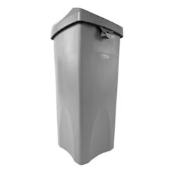 Rubbermaid Commercial Products Untouchable Square Trash/Garbage Container With Lid, 23-Gallon, Gray, Wastebasket For Outdoor/Restaurant/School/Kitchen -Brabantia Shop 31k6uYS3wQL