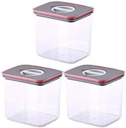 Neoflam Airtight Smart Seal Food Storage Container (Set Of 3, Rectangle) | Crystal Clear Body | Modular, Stackable, Nestable Design | Easy To Clean, BPA Free (3.6 L, 121.7 Oz) -Brabantia Shop 31kfU X4mVL. AC