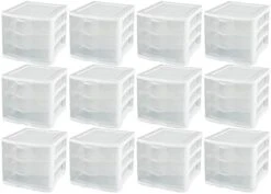 Sterilite 17918004 3 Drawer Unit, White Frame With Clear Drawers, Pack Of 4 -Brabantia Shop 31lCNYI5XwL. AC