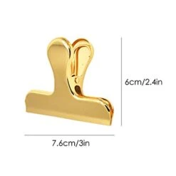 T Of 8 Heavy Duty Stainless Steel Bag Clips, SourceTon 3 X 2.4 Inch Durable Paper Seal Grip For Coffee Food Bread Bags, Kitchen Home Usage- Gold -Brabantia Shop 31m3nYdK37L