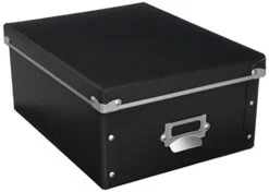 Nakabayashi FBB-S-BK Storage Box, Stock Box With Lid, Small, Black