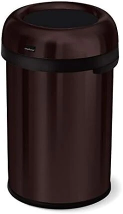 Simplehuman 50 Liter / 13.2 Gallon Slim Open Top Trash Can, Commercial Grade Heavy Gauge Brushed Stainless Steel -Brabantia Shop 31nT49tbP4L. AC
