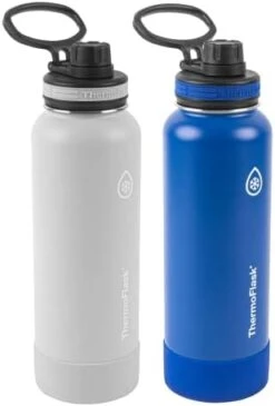 ThermoFlask Double Wall Vacuum Insulated Stainless Steel Kids Water Bottle With Straw Lid, 14 Ounce, 2-pack, Punch/Eggplant -Brabantia Shop 31o6zEOIdJL. AC