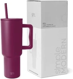 Simple Modern 40 Oz Tumbler With Handle And Straw Lid | Insulated Cup Reusable Stainless Steel Water Bottle Travel Mug Cupholder Friendly | Gifts For Women Him Her | Trek Collection | Raspberry Vibes -Brabantia Shop 31pPTJ4otPL. AC