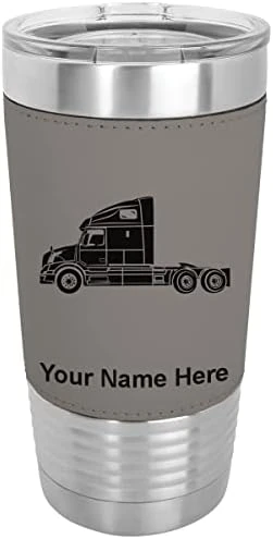LaserGram 20oz Vacuum Insulated Tumbler Mug, Truck Cab, Personalized Engraving Included (Faux Leather, Gray) 11 LaserGram 20oz Vacuum Insulated Tumbler Mug, Truck Cab, Personalized Engraving Included (Faux Leather, Gray) - Image 11
