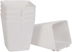 Hanging Cup Holder 6-Pack Little Hanging Bucket For Utility Rolling Cart Shelves Storage Basket For Kitchen Bathroom Desktop Small Organizer For Make UP Brush Pencil Tool (Black) -Brabantia Shop 31tE7BUcxjL. AC