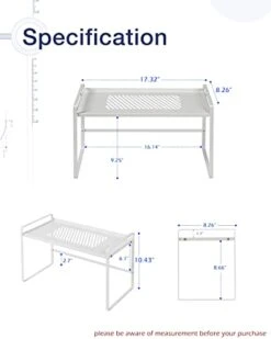 Nxconsu 2Pack Cabinet Shelf Organizer Storage Rack Shelf Riser For Kitchen Pantry Cupboard Bathroom Under Sink Counter Countertop Desk Space Saver Freestanding Heavy Duty Nonslip Leak White -Brabantia Shop 31tEXYDTdXL