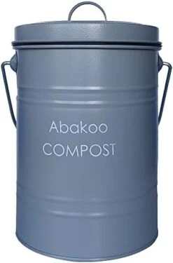 Abakoo Stainless Steel Compost Bin - Premium Grade 304 Stainless Steel Kitchen Composter - Includes 4 Charcoal Filter, Indoor Countertop Kitchen Recycling Bin Pail (1.0 Gallon (Galvanized)) -Brabantia Shop 31v3HL6YclL. AC