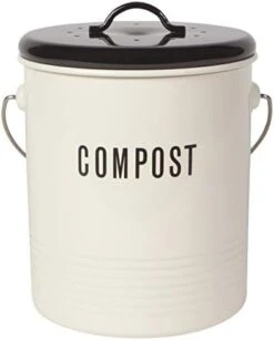Now Designs Vintage Compost Bin, Ivory -Brabantia Shop 31vHXdaEjEL. AC