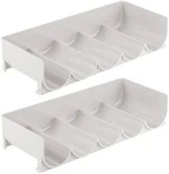 MDesign Plastic Free-Standing Stackable Bottle Storage Rack, For Kitchen Countertop, Fridge, Freezer; Organizer For Water Bottles, Sports Drinks; Ligne Collection, 2 Pack - Store 8 Bottles - Clear -Brabantia Shop 31vm02UEqRL. AC