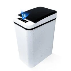 Zaaqii 2.2 Gallon Small Slim White Plastic Trash Can Narrow Covered Garbage Bin For Bathroom Laundry Home Office Kitchen Pack Of 2 -Brabantia Shop 31wh4ANockL